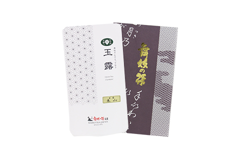 Gyokuro &ldquo;Higashi-Yama&rdquo; pouch and gift sleeve packaging