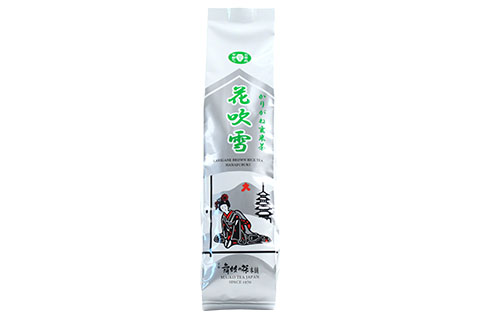 Genmaicha Hanafubuki tea with roasted rice package