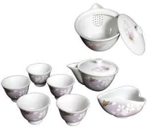 Gyokuro tea ware 5 cups (Sakura design)