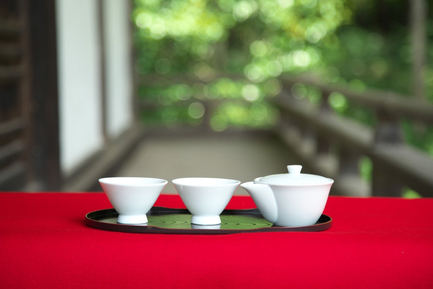 A pot of tea poured to share